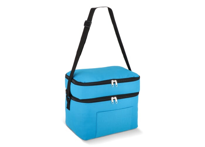 Sac isotherme 2 compartiments personnalisé en R-PET Bleu clair